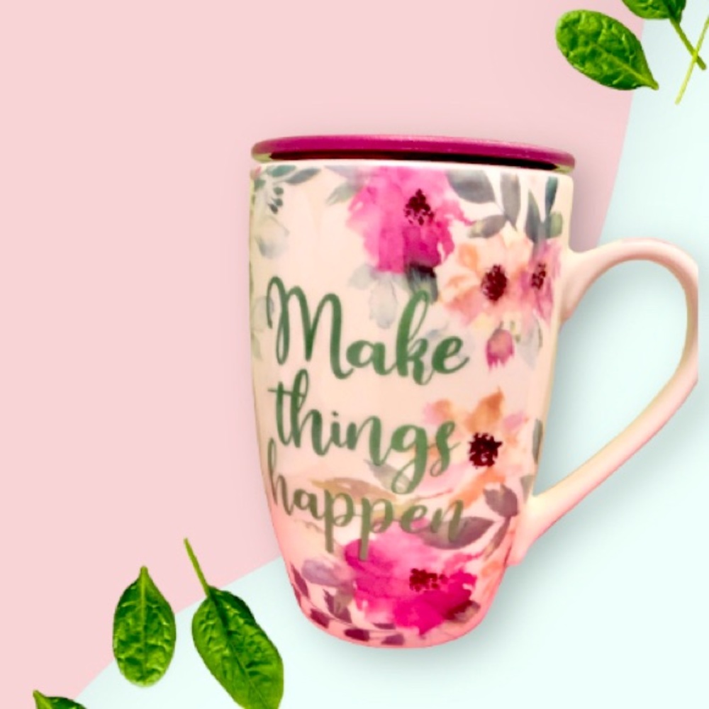 NEW ❤️ ORLY MAISON soup coffee tea hot coco mug spin lid